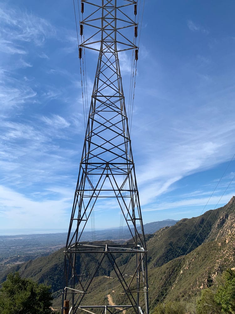 Sub-transmission in the mountains above Santa Barbara