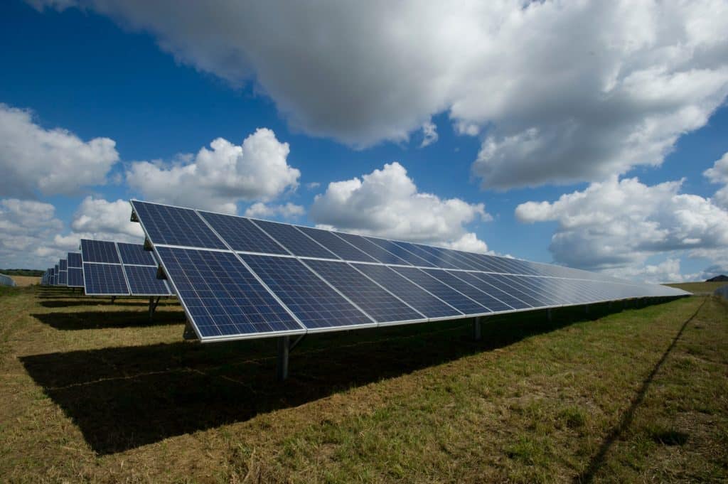 A Solar Power Array Installed to Offset the Rising Cost of Energy